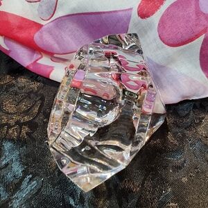 Beautiful Glass Faux Diamond Shaped Tea Light Holder "Partylite" Decor